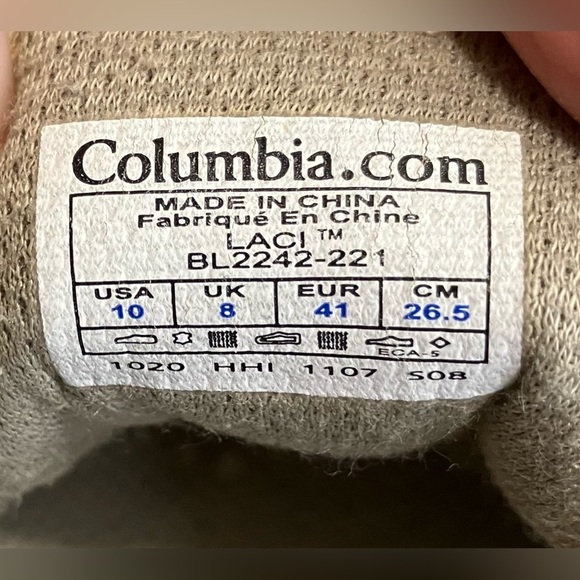 Columbia Laci Sneaker Tan Orange Walking Hiking Trail Lace Up Size 10 - Picture 6 of 6